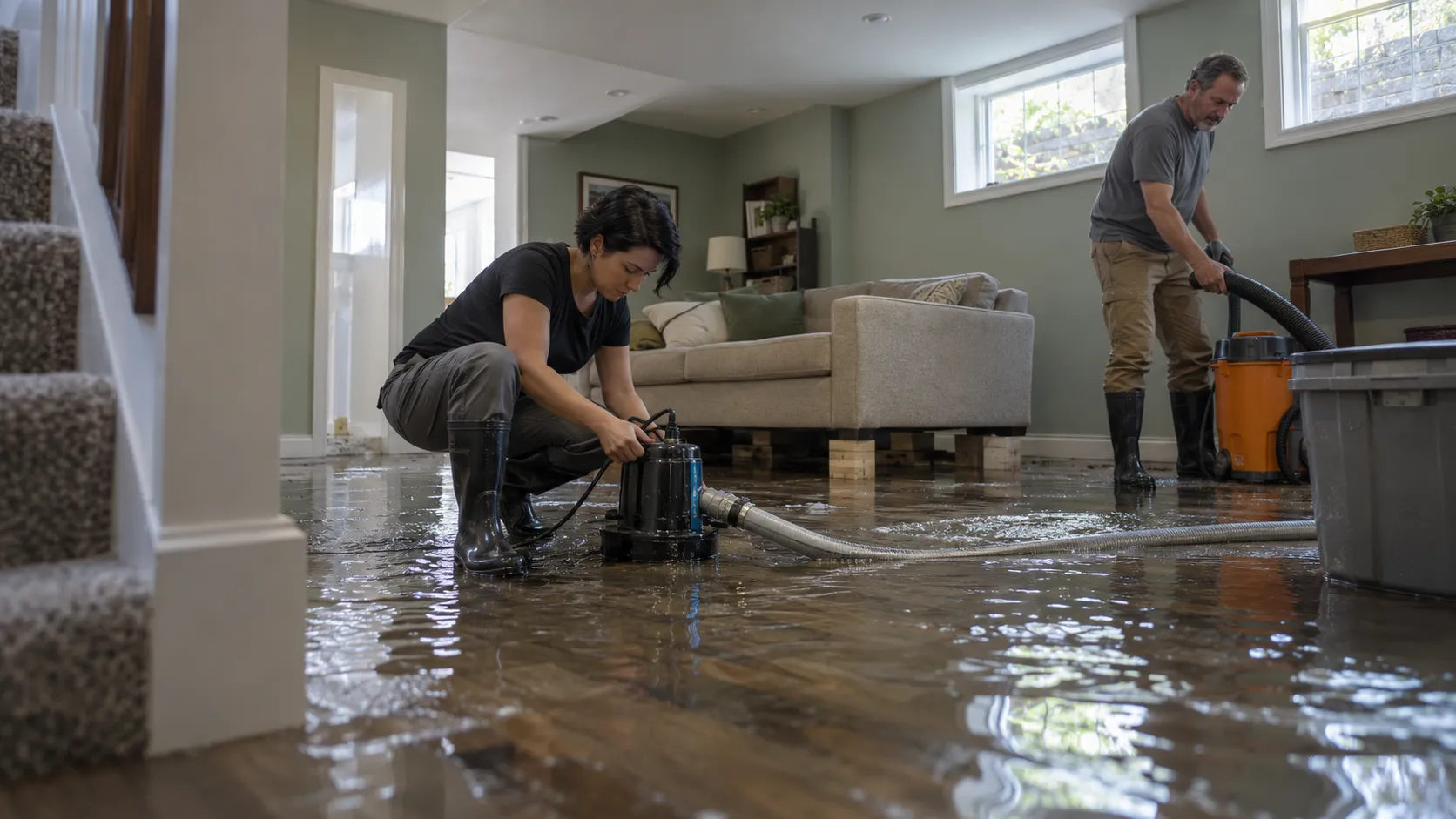 Flooded Basement Cleanup in Madison, WI